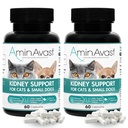 AminAvast Ledviny Supplement pro kočky a malé psy, 300mg 2- Pack - Promotes Natural Ledviny Function - Podpora zdraví a vitality stárnoucích ledvin - Snadno podávané - 60 Sprinkle Kapsle