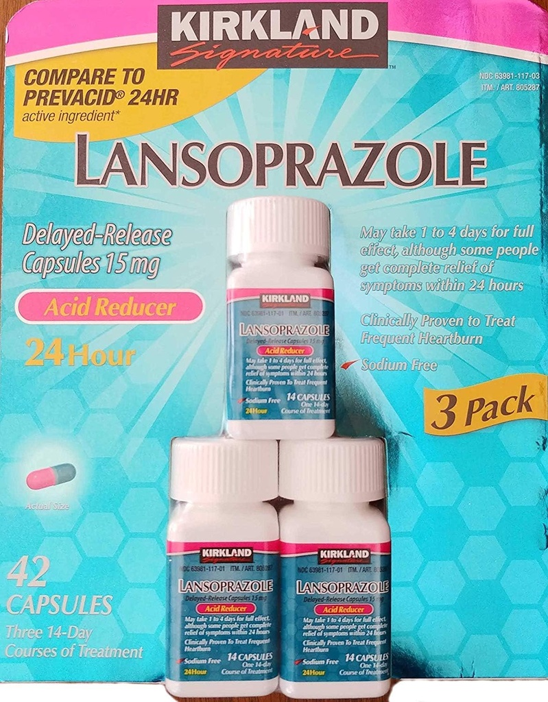 Podpis Kirkland Lansoprazol 15 mg.