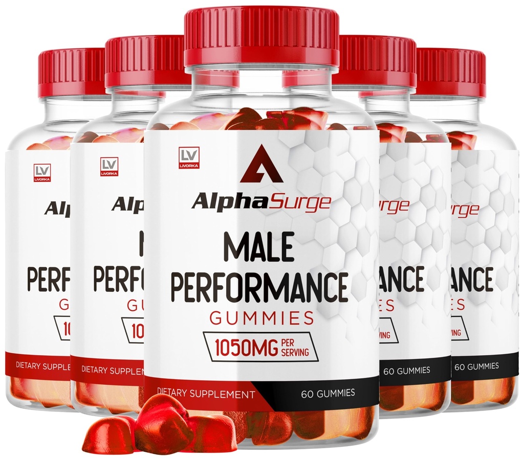 LIVORKA Alpha Surge for Men - Alpha Surge Gummies for Male, Alfa Surge Gummies 1050mg, Alpha Surge XL Gummie, Alpha Surge Gummies, Alfa Sugre Male, 300 Gummies for 5 Month