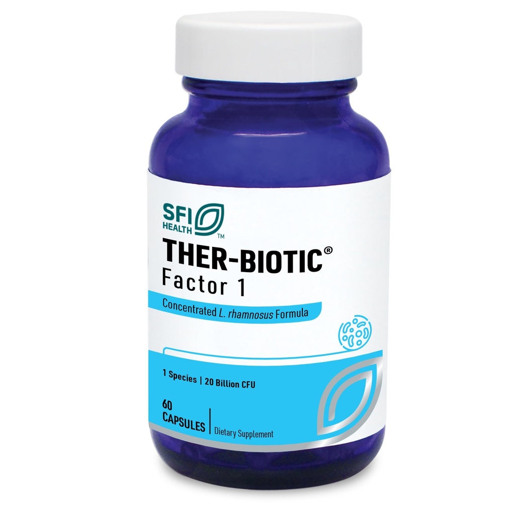 Klaire Labs SFI Health Ther- Biotic Factor 1 Probiotic - Lactobacillus Rhamnosus Single Species Probiotic - 20 Billion CFU - Gut + Imunitary Support - L Rhamnosus Probiotics - Hypoalergenní (60 Kapsle)