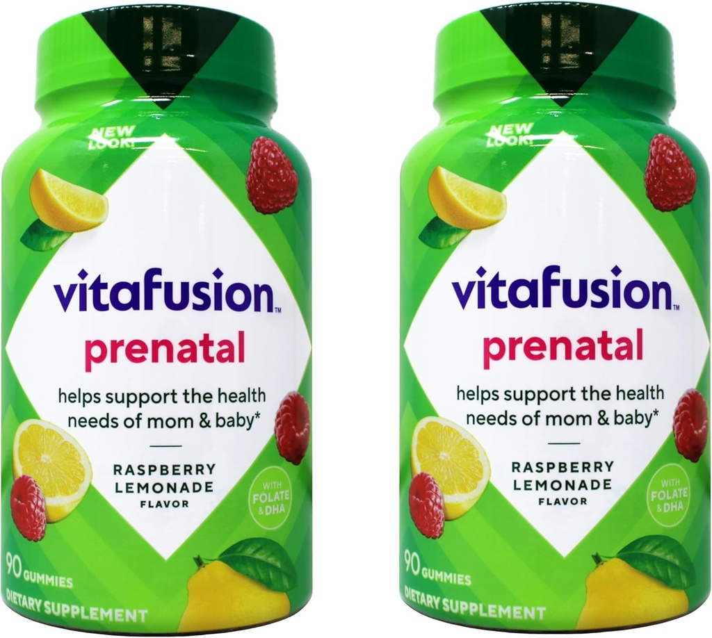 Vitafusion Prenatal Dha & Folic Acid Gummy Vitamíny 90 Počet (2 balení)