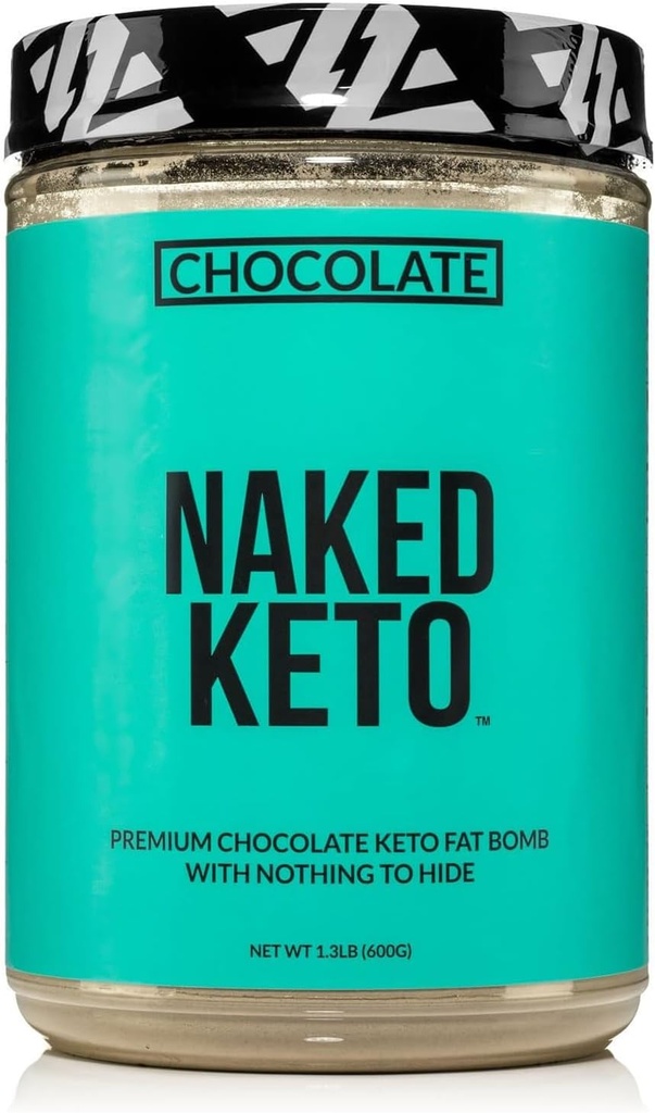 Naked Chocolate Keto - Premium Chocolate Keto Fat Bomb Powder - Nic umělého - Gluten- Free Keto Bomb Chocolate Mct Oil Powder bez GMO - 1.3 Lb