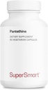 Supersmart - Pantesin Pantethine 600 mg / den (Pantothenická kyselina) - Active Vitamin B5 Supplementary FLA124; Non- GMO & Gluten Free - 90 Vegetariánských kapslí