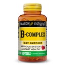 MASON NATURAL vitamin B, Complex, 300, Day Supply, for Normal Nerve Support and Energy Metabolism, 100 Softgels (Balení po 3)