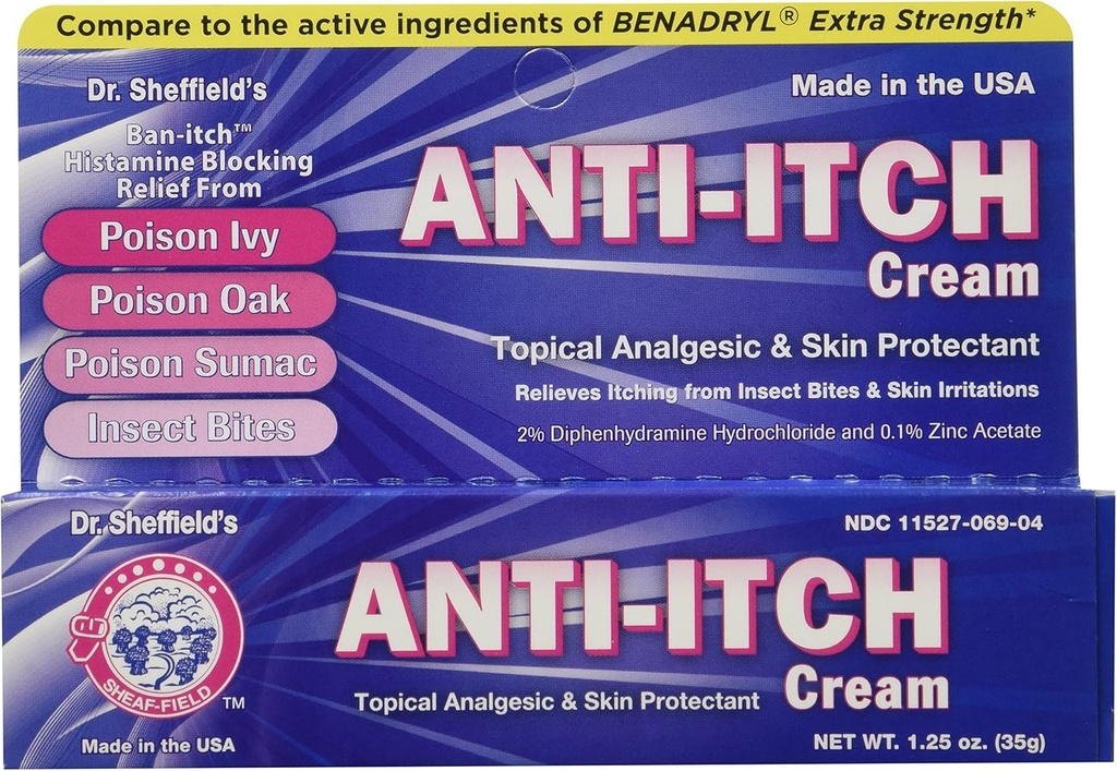 Anti- Itch Cream with Histamine Blocker, 1.25 oz