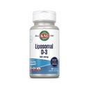 KAL Liposomální vitamin D3 50 mcg, vysoká absorpce vitaminu D, liposomální technologie, vysoce potentní imunitní podpora, Veganské kapsle, gluten zdarma, No Soy, 30 Servings
