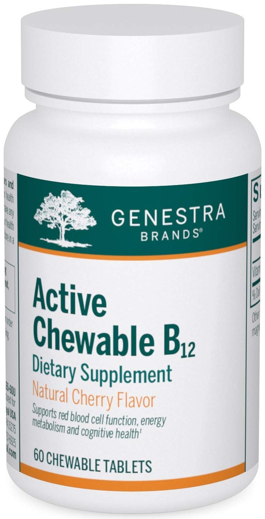 Genestra Brands Active Chewable B12 PHARMAN 124; Chewable Vitamin B12 Tablety GARMAN 124; 60 Chewable Tablety GARMAN 124; Natural Cherry Flavor