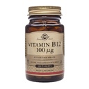 Solgar Vitamin B12 100 mcg - 100 tablet - Energetický metabolismus a podpora nervového systému - Non- GMO, Vegan, Gluten & Dairy Free, Kosher, Halal - 100 Služeb