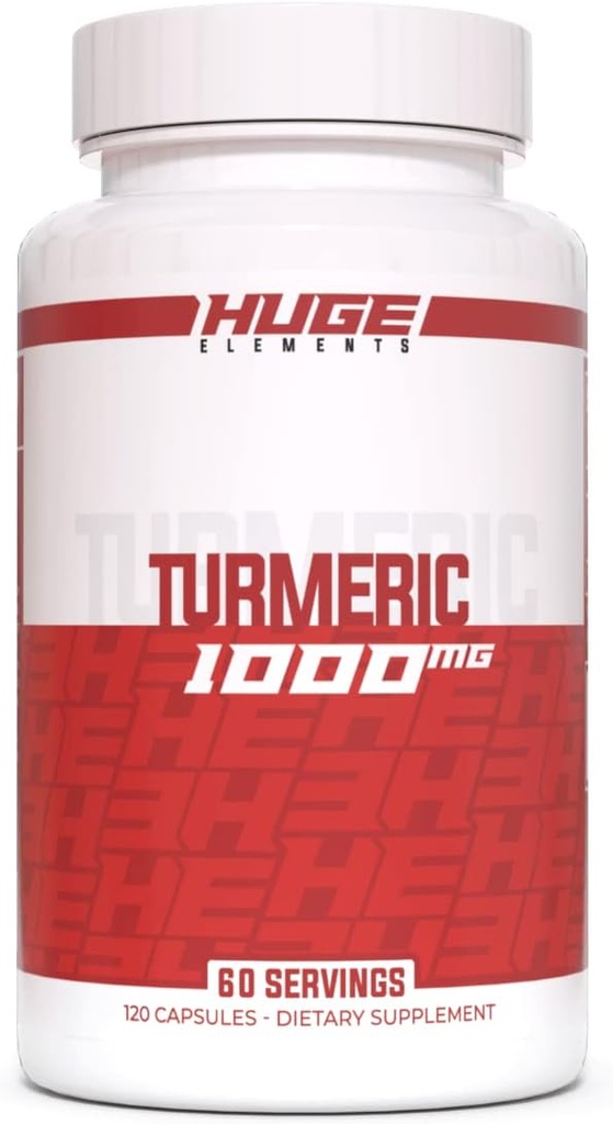 Obrovské doplňky Kurkuma, 1000mg čisté kurkuma kořenový extrakt na servírování, 95% Kurkuminoidy, Antioxidant dodatek, Non- GMO, gluten- Free - 120 Kapsle