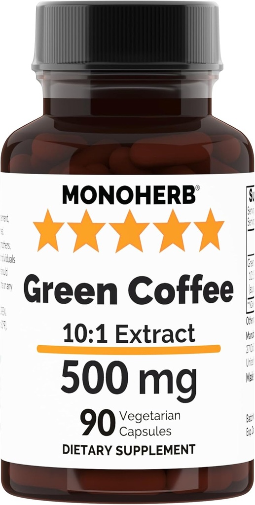 MoNOHERB Green Coffee Extract 500 mg - 90 Vegetariánských tobolek