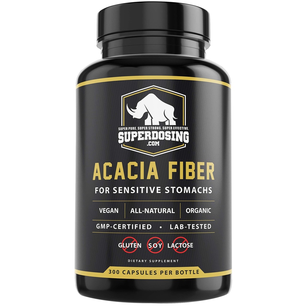 Rychle působící, Organic Acacia Senegal Fiber Kapsle 300pk. Přírodní Soluble Fiber dodatek Pill. Vegan Prebiotic Kapsle.