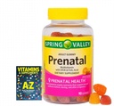 Jarní údolí Dospělý Gumový Prenatal Multivitamin s DHA & kyselina listová, přírodní ovocné příchutě, 90 Gummies + Lepší průvodce vitamíny doplňky