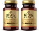 Solgar Biotin 300 mcg - 100 tablet, balení po 2 tabletách - podporuje zdravou pleť, nehty a vlasy - Non- GMO, Vegan, gluten zdarma, mlékárna zdarma, Kosher - 200 Celkem služby