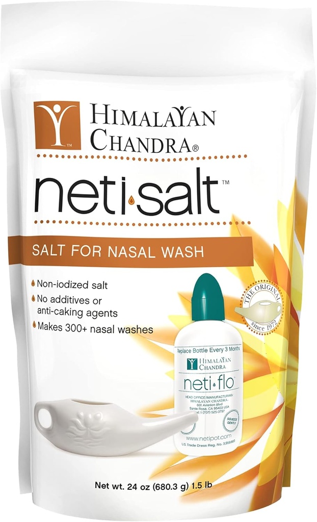 Himalájský institut Neti Pot Salt Bag - 1,5 kg - Balení po 2 ks