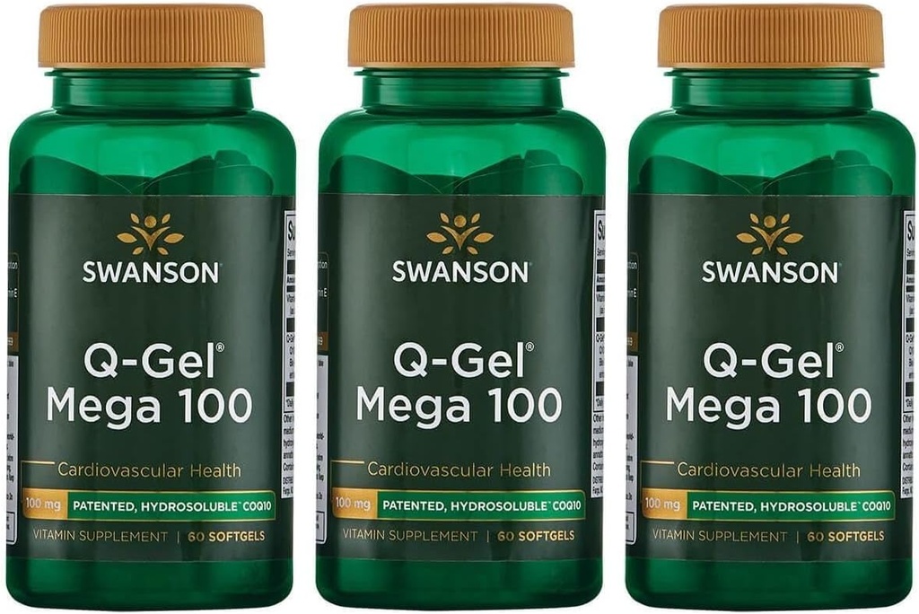 Swanson Q- Gel Mega 100 100 miligramů 60 Sgels (3 balení)