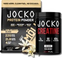 Jocko Fuel Bundle - Vanilla Mölk Protein Powder + Creatin Monohydrát Powder for men & Women - Bundle for Atheltic Performance, Recovery, & Svalový růst