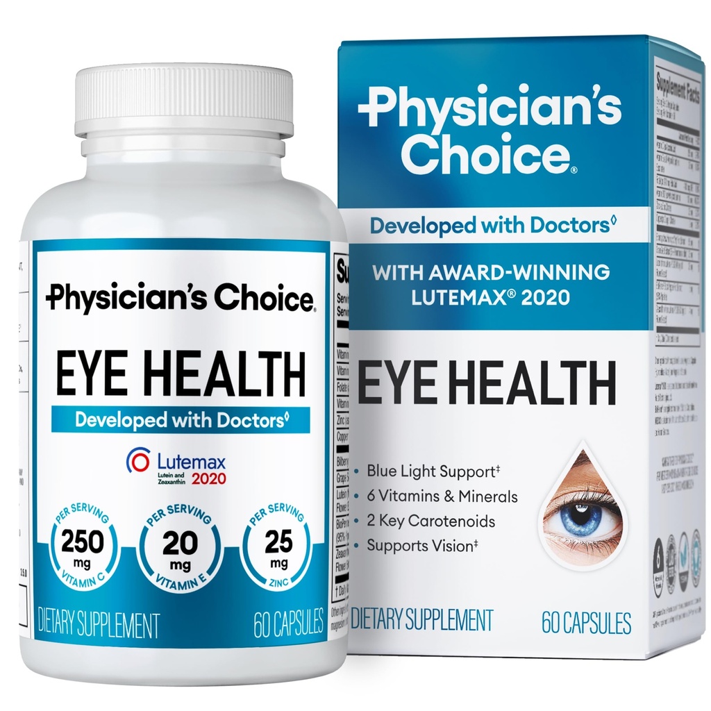 Areds 2 Eye Vitamins - Lutein, Zeaxanthin & Bilberry Extract - Podporuje Eye Strein, Suché oči, a Vision Health - 2 Award- Vítězství klinicky osvědčené oční vitamínové složky - Carotenoid Blend