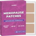 Menopauza Relief Patches (Pack of 60) - 100% přírodní Patch - s Biotin, D, Kurkumin kurkumin, B12 - Vylepšený vzorec
