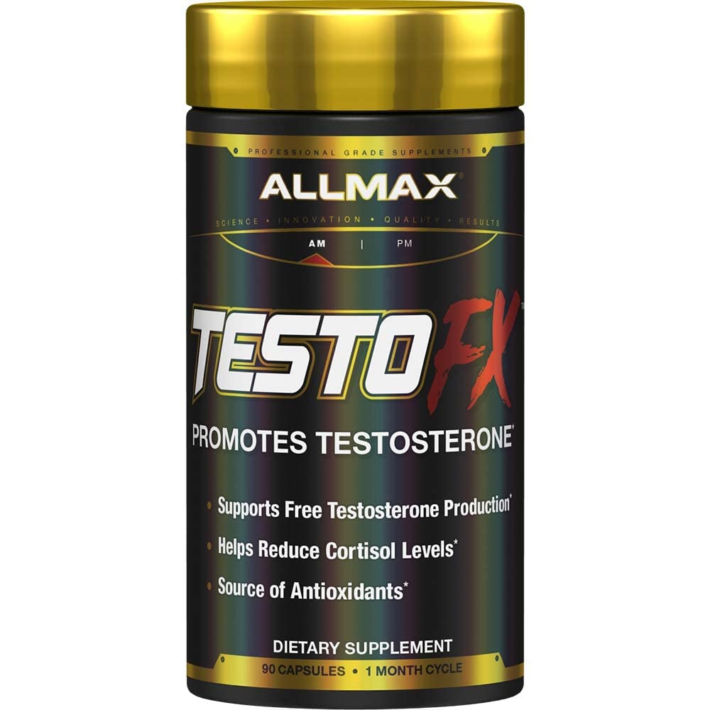 ALLMAX Nutrition TESTOFX Xtreme Testosteron Booster pro muže, Tribulus Terrestris, Ashwagandha, Tongkat Ali, Podporuje svalovou sílu, energie, estrogen řízení - 90 Kapsle (30- Day Supply)