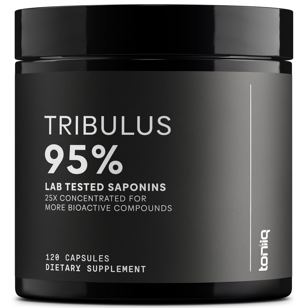 Toniiq Tribulus Terrestris pro muže - Ultra vysoká potence 25: 1 Extrakt s 95% saponiny - 1300mg čisté a koncentrované vzorce - Third- Party Lab Tested for Purity & Quality - 120 Kapsle