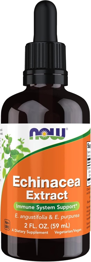 Nyní Potraviny doplňky, Echinacea Extract Liquid s kapátkem, Podpora imunitního systému *, 2-Ounce