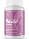 Promoční doplněk plodnosti pro ženy s prenatální vitamíny - kyselina listová, železo, vitamín C / D / B6 / B12, zinek, selen & Ashwagandha na podporu zdravé ovulace početí a těhotenství, 120 Kapsle