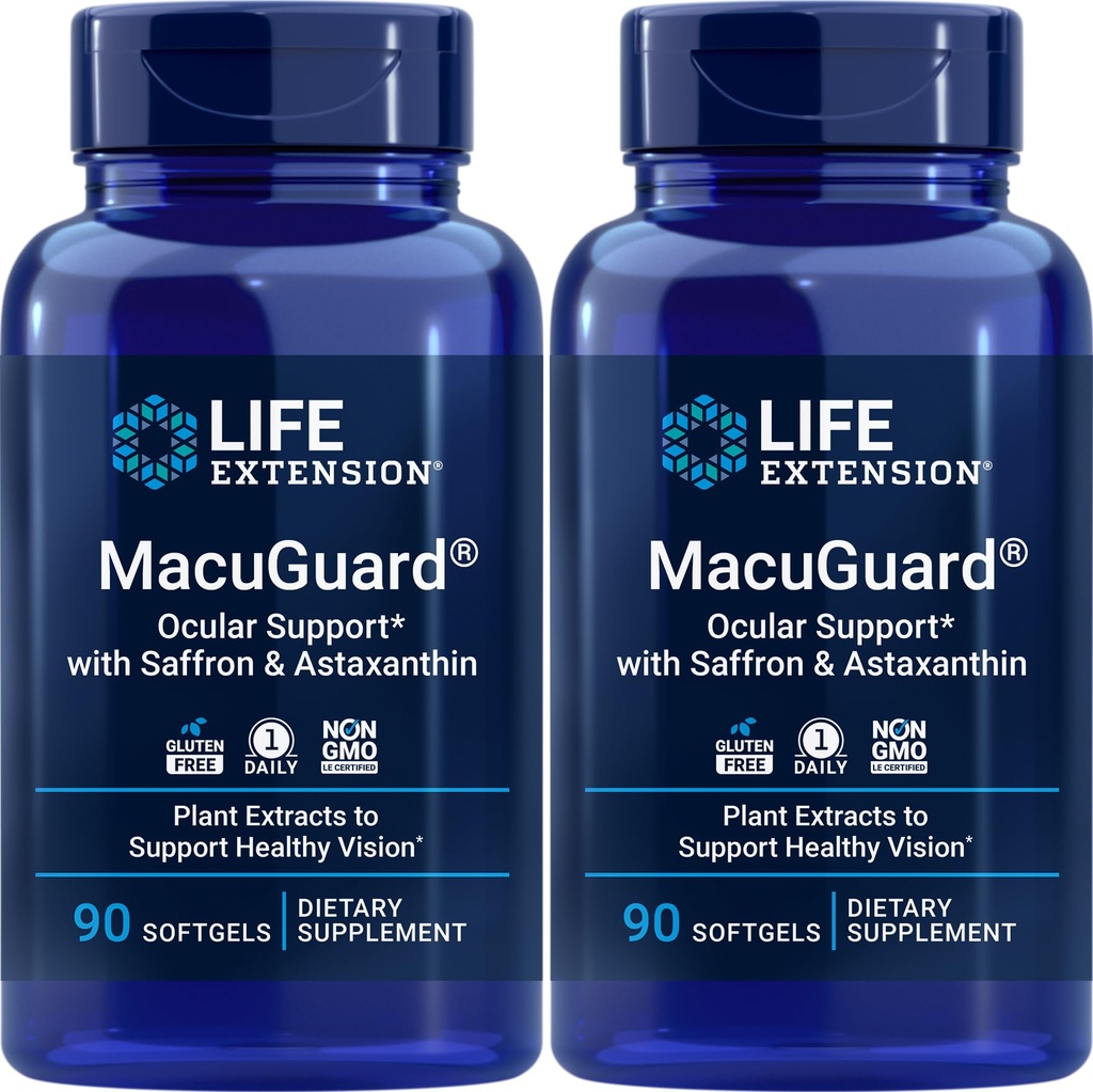 Life Extension MacuGuard Ocular Support 90 softgels se Saffron & Astaxanthin