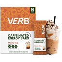 Verb Caffeinated Energy Bary Mocha Chip (26g, balení 16) 110- Calorie Delicious low Sugar Energy Bar - Vegan gluten zdarma On- Go Snack s 80mg Zelený čaj kofein, Pouze Real- Food Ingredients
