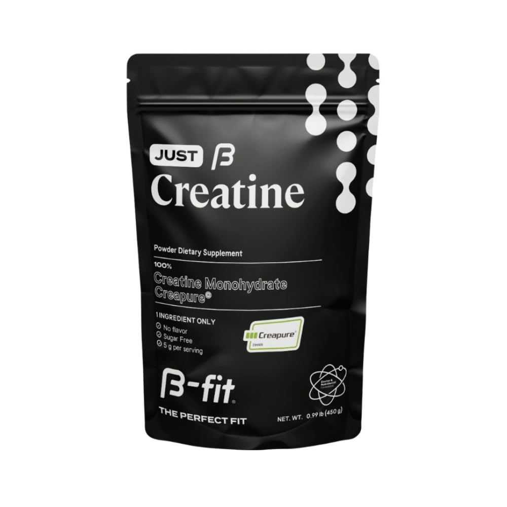 Kreatin Monohydrát Prášek - Jen Creatine Creapure - 90 Servings - 450 g - Předcvičení Creatin pro ženy - bez cukru - Doplněk bez příchutí - 3 měsíce