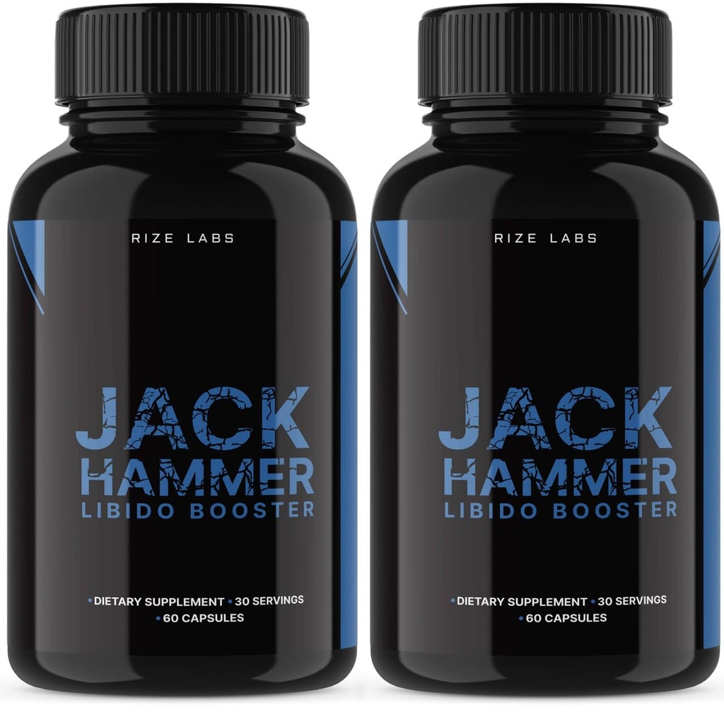 rize laboratoře - Jack Hammer Libido Booster doplněk pro muže, Výkonný všechny přírodní vzorec pro zlepšení výkonu (120 Kapsle)