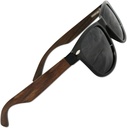 Oční láska polarizované sluneční brýle pro muže a ženy, Glare-Free, 100 Procento Uv blokování (100 Procento reálných Ebony Wood Sides s neporušitelným Tr90 plastová fronta)