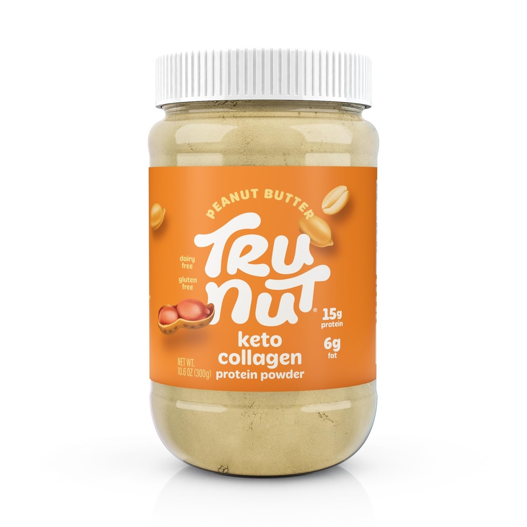 Tru-Nut Keto kolagen protein prášek (arašídové máslo, 10.6 oz) - arašídové máslo kolagen protein prášek - Skvělé pro smoothies, třesy, Keto dietní jídla a svačiny