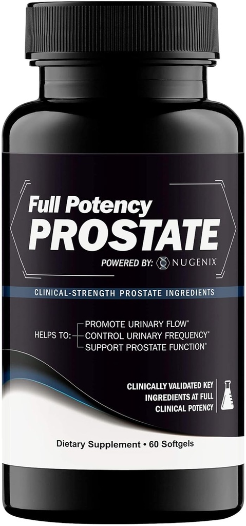 Nugenix Full Potency Prostate - Prostate Support Supplement for Men 's Health, Clinical- Strength, Saw Palmetto, Zvýšení průtoku a frekvence moči, a podpora funkce Prostate, 60 Kapsle
