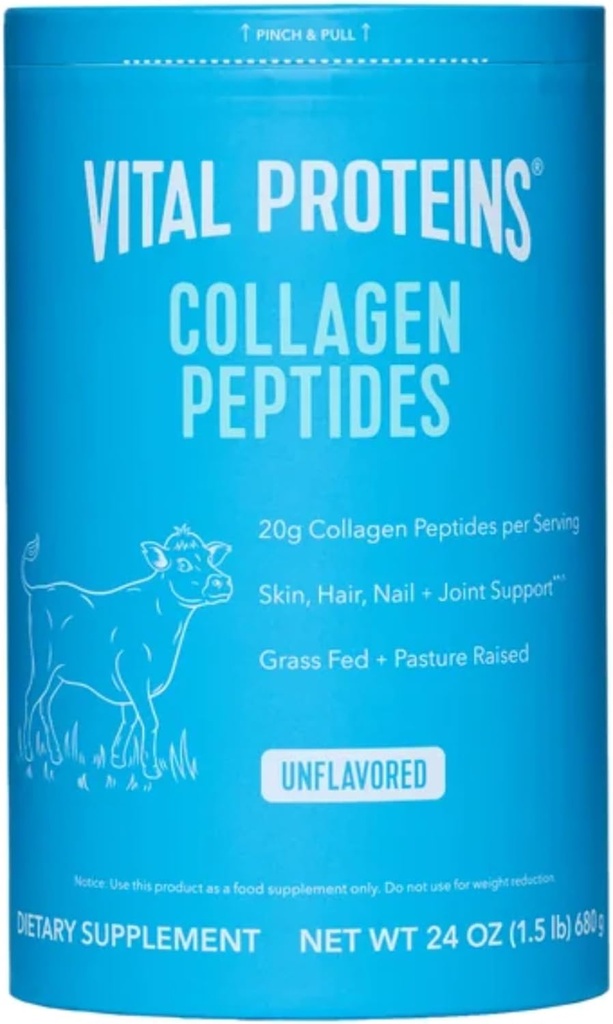 Vital Proteins Collagen Peptides Neochucený dietní dodatek (Net Wt 24 Oz),