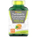 Tnvitamíny Kurkumin Kurkumin Kapsle s Black Pepper 124; 1500 MG - 270 Kapslí 124; Bulk Velikost - 3 Měsíční Dodávka! 124; Zlatý Kurkumin dodatek s Black Pepper 124; Non- GMO 124; Vyrobeno v USA