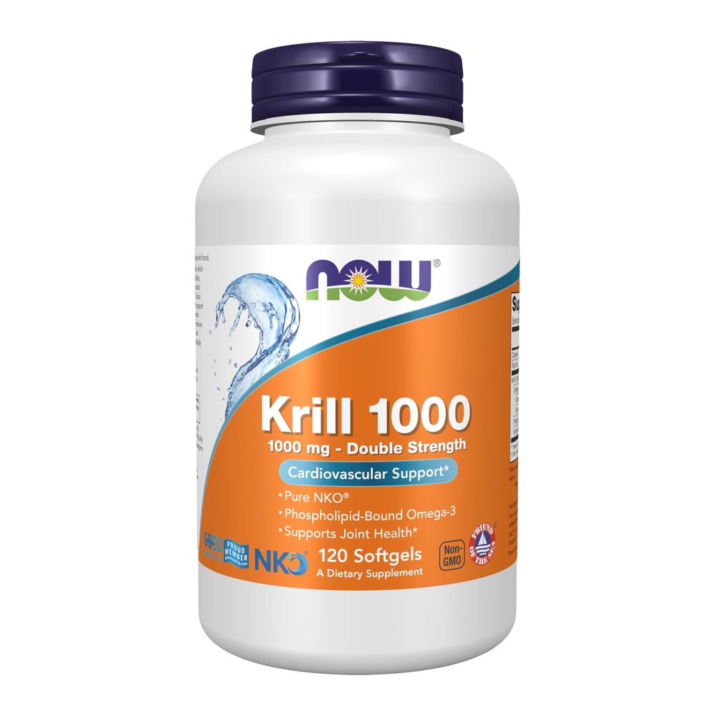Nyní Potraviny doplňky, Neptune Krill, Double Strength 1000 mg, Fosfolipid- bound Omega-3, 120 Softgels