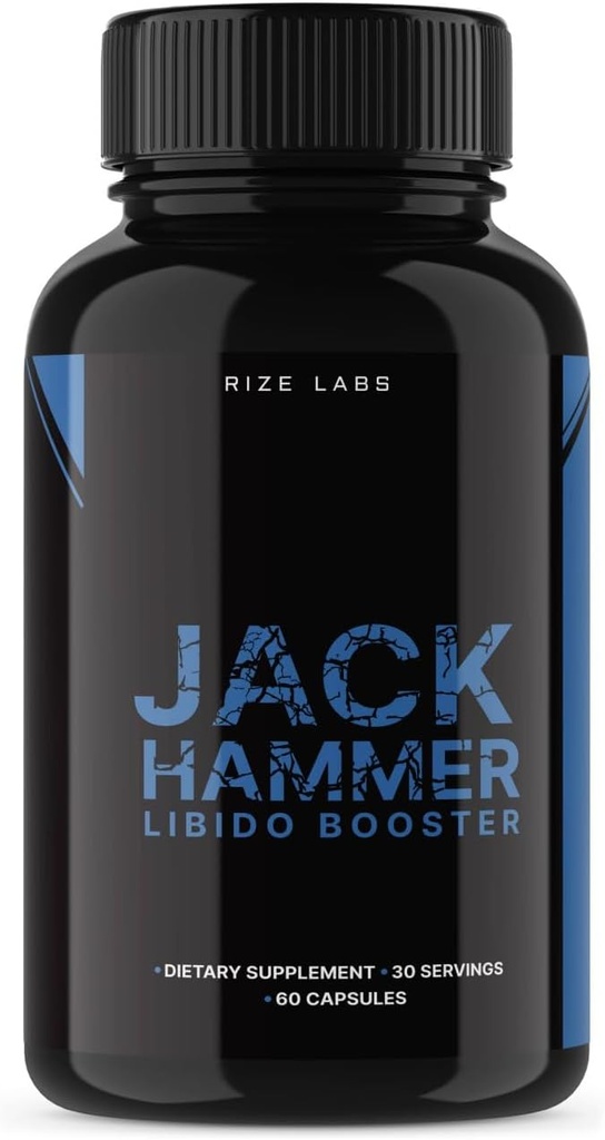 Jack Hammer Libido Booster pro muže, Jack Hammer Libido Booster Dodatek, Jack Hammer Libido Booster Powerful všechny přírodní vzorec pro zlepšení výkonu, Jackhammer Recenze (60 Kapsle)