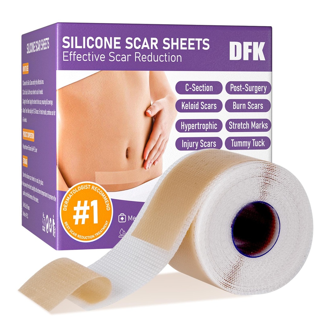Silikonové Jiskry, Silikonové Jiskry Tape (1.6 "x 79" Roll-2M), Reaktivní Jiskry Silikonové pruhy, Měkké Silikonové Jiskry Prostěradla pro chirurgické Jizvy, Keloid, Akné Jizvy, Spálené Jizvy, C-Section