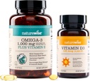 NatureWise High- Potency 1000mg Omega 3 s 600mg EPA, 400mg DHA, & Vitamin E & Vitamin D3 5000iu (125 mcg) Zdravé svalové funkce a imunitní podpora