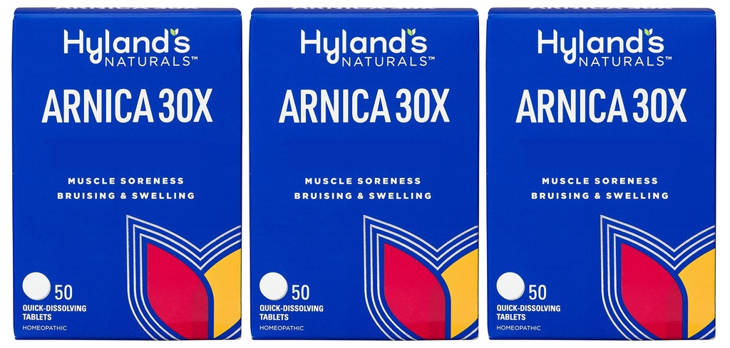 Hylandské tablety Arnica 30x 50 (3 balení = 150 tablet), podlitiny, otok, úleva od bolesti svalů
