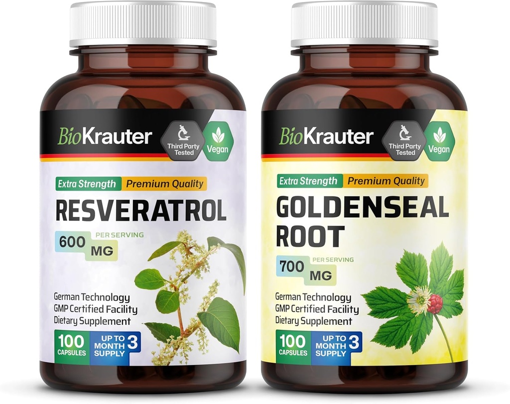 BIO KRAUTER Resveratrol 100 tobolek & Goldenseal 100 tobolek
