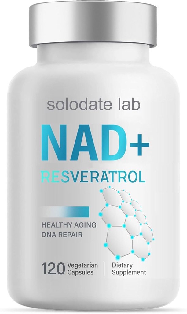 solodat laboratoř NAD + dodatek 1000mg, True NAD + & Resveratrol, 120 Caps