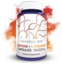 Nootropics Depot Kofein a L- Theanine Kapsle 124; 60 pilulek coffeine 124; Obsahuje 100mg kofeinu a 200mg L- Theanine coffein 124; přírodní doplněk coffee 124; Energy Booster coffee 124; Mental Focus + Alerness coffee 124; Coffee Alternative