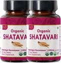 Shatavari 120 Tablety CLAS124; Chřest Racemosus (Shatavari) CLAS124; USDA Organic Certified CLAS124; Podporuje ženské zdraví a imunitní systém CLAS124; Dietní dodatek 120tab - Balení 2