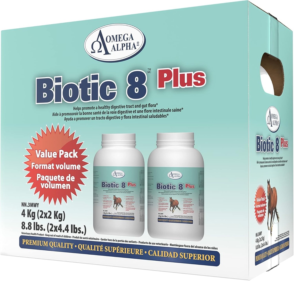 Omega Alpha Biotic 8 Plus 8,8lbs (2 X 4.4lbs.) pro koně