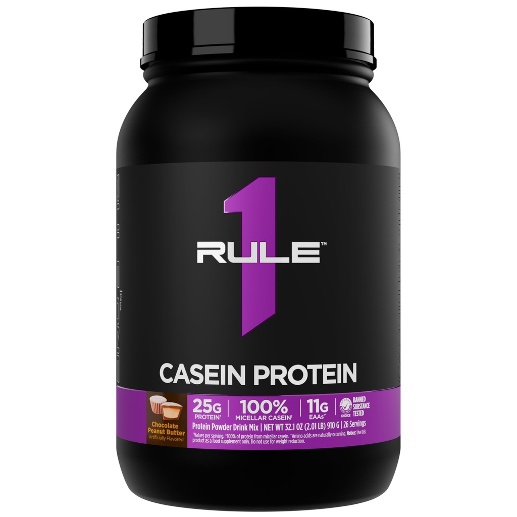 Pravidlo 1 Kasein protein - 25g protein a 11g EAA Per Serving from Slow-Release Micelar Casein for Overnight Recovery and Setrvalá dodávka mezi jídlem (2 litry, čokoládové arašídové máslo)