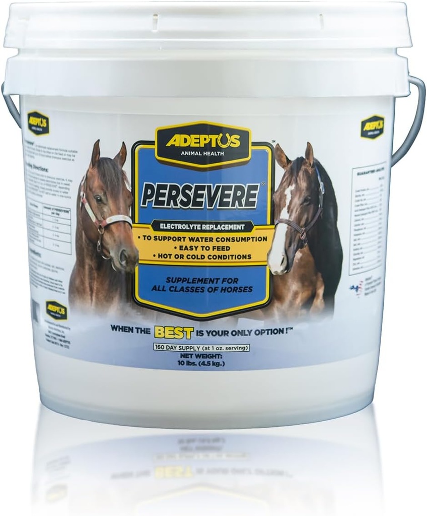 Adeptus Nutrition Perhard Electrolyte dodatek pro všechny třídy koní, podporuje hydrataci, vyrovnaný vzorec pro výměnu potu, Prebiotic Yeast Base, Easy- Feed prášek, 10 Lbs