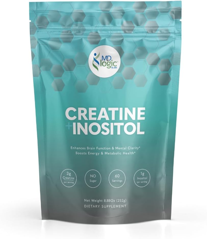MD Logic Health Creatine + Inositol pro špičkový výkon a duševní jasnost, bez příchutí - Made in New York