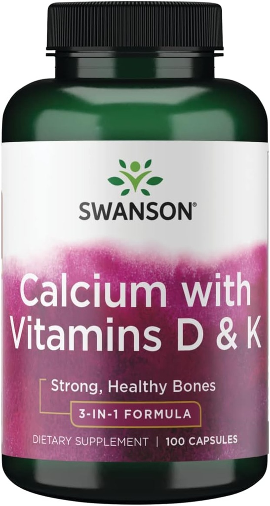 Swanson Trikalcium Complex s Vitamíny D & K 100 Kapsle