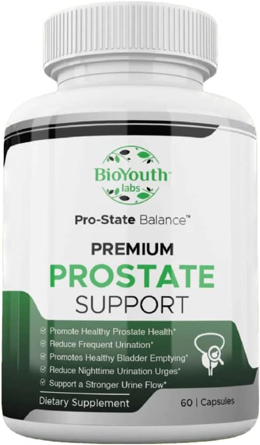 Natural Prostate Dodatek pro muže, 60 Kapsle - Nutriční směs česneku, punicalagins, Tribulus Terrestris & Selen